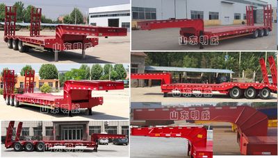 Huaxing Jiangshan brand automobiles SMW9401TDP Low flatbed semi-trailer