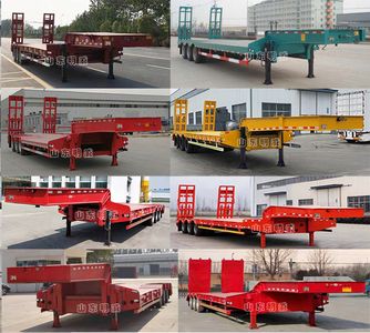 Huaxing Jiangshan brand automobiles SMW9401TDP Low flatbed semi-trailer