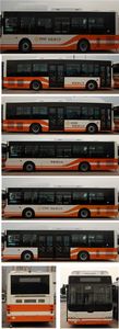 Chinese license plate cars TEG6106EHEVN12 Plug in hybrid urban buses