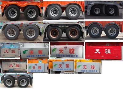 Tianjun Dejin brand automobiles TJV9345TJZP Container transport semi-trailer