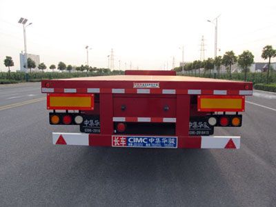 Huajun  ZCZ9400TPBHJD Flat transport semi-trailer