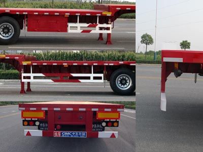 Huajun  ZCZ9400TPBHJD Flat transport semi-trailer