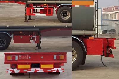 Huachang brand automobiles QDJ9407GRYA Flammable liquid tank transport semi-trailer