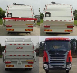 Jianghuai brand automobiles HFC5140ZYSVZ Compressed garbage truck