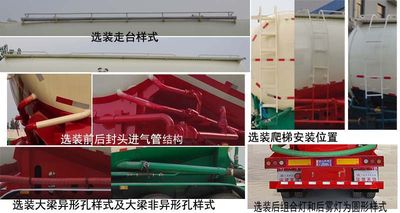 Hualiang Tianhong  LJN9406GFL Low density powder material transportation semi-trailer