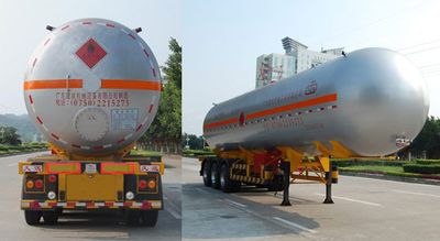 Jiuyuan  KP9406GYQ Semi trailer for liquefied gas transportation