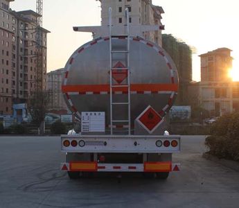 Wanqi Automobile CTD9403GRY Aluminum alloy flammable liquid tank transport semi-trailer