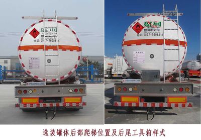 Shengrun  SKW9400GRYTW Flammable liquid tank transport semi-trailer