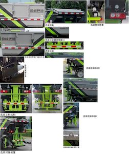 Zhonglian Automobile ZBH5033ZZZSHE6 Hydraulic Lifter Garbage truck 