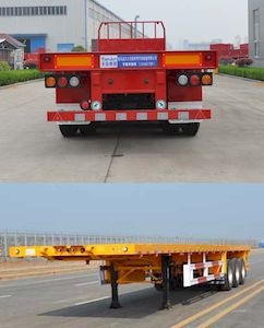 Tianjun Dejin brand automobiles TJV9401TPBE Flat transport semi-trailer