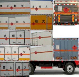 Jiefang Automobile CA5089XRQP40K2L2E5A84 Flammable gas box transport vehicle