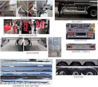 Zhongcheng Tongda brand automobiles CLE9404GPGFB2 Ordinary liquid transport semi-trailer