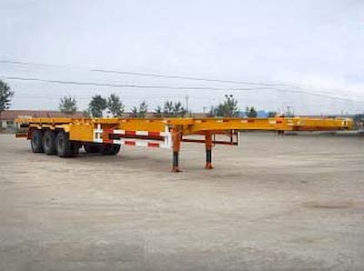 Huachang brand automobiles QDJ9380TJZG Skeleton container transport semi-trailer