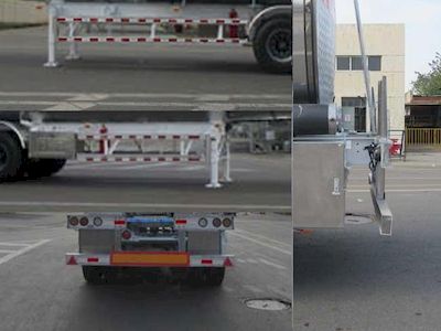 Tonghua  THT9403GRYG Aluminum alloy flammable liquid tank transport semi-trailer