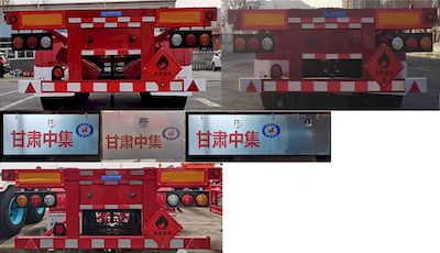 Huajun  ZCZ9402TWYBYK Transport semi-trailer of dangerous goods tank frame