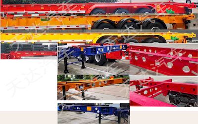 Wanqi Automobile CTD9352TJZG Container transport semi-trailer