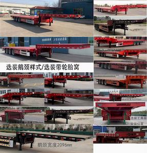 Juncheng  HLE9402TDP Low flatbed semi-trailer