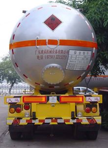 Jiuyuan  KP9405GYQBA Semi trailer for liquefied gas transportation