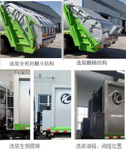 Dahenghui brand automobiles SJQ5180ZYSDFLN Compressed garbage truck