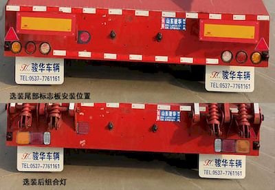 Junhua Xing brand automobiles LJH9401TDP Low flatbed semi-trailer