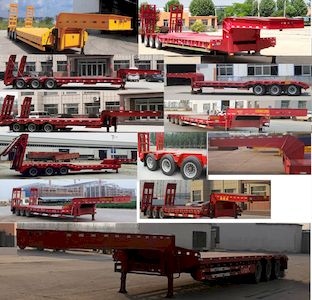 Junhua Xing brand automobiles LJH9401TDP Low flatbed semi-trailer