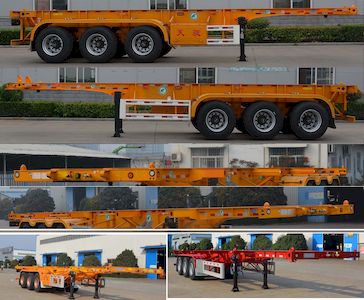 Tianjun Dejin brand automobiles TJV9402TJZP Container transport semi-trailer