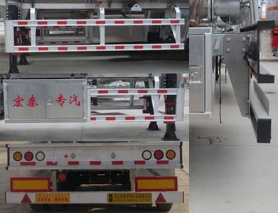 Zhengkang Hongtai brand automobiles HHT9400GRYD Aluminum alloy flammable liquid tank transport semi-trailer