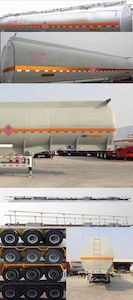 Juntong  JF9407GRY Aluminum alloy flammable liquid tank transport semi-trailer