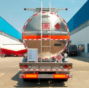 Juntong  JF9407GRY Aluminum alloy flammable liquid tank transport semi-trailer