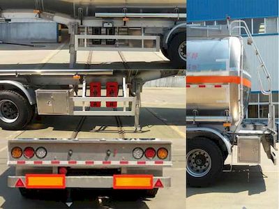 Juntong  JF9407GRY Aluminum alloy flammable liquid tank transport semi-trailer