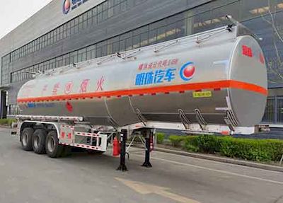 Hehai Mingzhu  MZC9403GRY Aluminum alloy flammable liquid tank transport semi-trailer