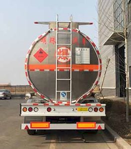 Hehai Mingzhu  MZC9403GRY Aluminum alloy flammable liquid tank transport semi-trailer