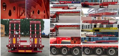 Huaxing Jiangshan brand automobiles SMW9403TDP Low flatbed semi-trailer