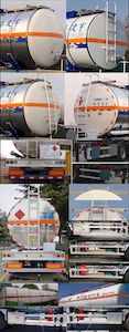 Lingyu  CLY9408GRYQ1 Flammable liquid tank transport semi-trailer