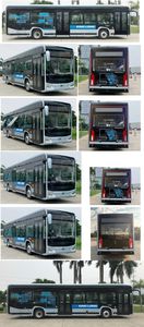 Jinlong  XMQ6125AGBEVL Pure electric low floor city buses