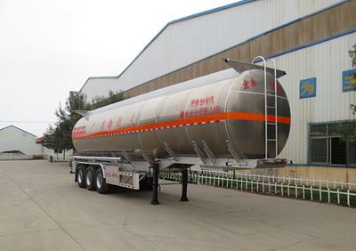 Zhengkang Hongtai brand automobiles HHT9400GRYB Aluminum alloy flammable liquid tank transport semi-trailer