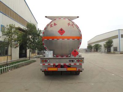 Zhengkang Hongtai brand automobiles HHT9400GRYB Aluminum alloy flammable liquid tank transport semi-trailer