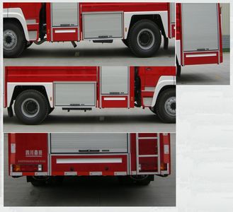 Chuanxiao brand automobiles SXF5190GXFSG75ZZ Water tank fire truck