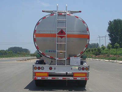 Lingyu  CLY9401GRYK Aluminum alloy flammable liquid tank transport semi-trailer