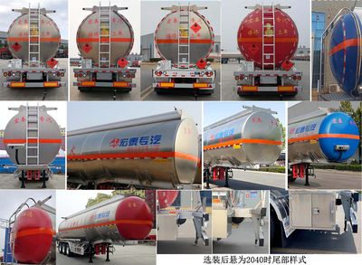 Zhengkang Hongtai brand automobiles HHT9402GRYE Aluminum alloy flammable liquid tank transport semi-trailer