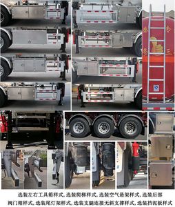 Zhengkang Hongtai brand automobiles HHT9402GRYE Aluminum alloy flammable liquid tank transport semi-trailer