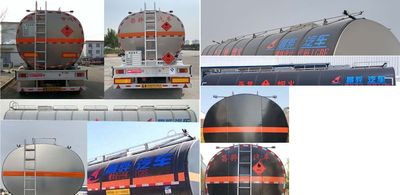 Changhua  HCH9400GRY35 Aluminum alloy flammable liquid tank transport semi-trailer