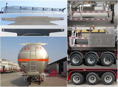 Zhengkang Hongtai brand automobiles HHT9409GRYC Aluminum alloy flammable liquid tank transport semi-trailer