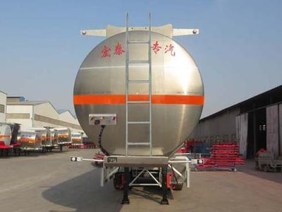 Zhengkang Hongtai brand automobiles HHT9409GRYC Aluminum alloy flammable liquid tank transport semi-trailer