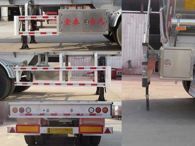 Zhengkang Hongtai brand automobiles HHT9409GRYC Aluminum alloy flammable liquid tank transport semi-trailer