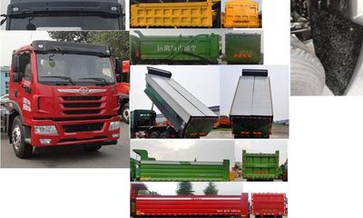 Jiefang Automobile CA3310P1K15L3T4NE5A80 Flat head natural gas dump truck