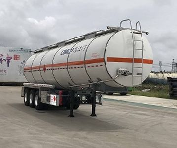 CIMC ZJV9404GRYJM Aluminum alloy flammable liquid tank transport semi-trailer