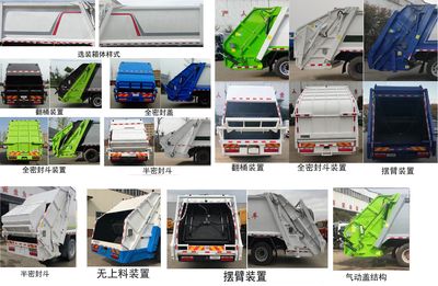 Zhongyunwei brand automobiles ZYW5181ZYS6DF Compressed garbage truck