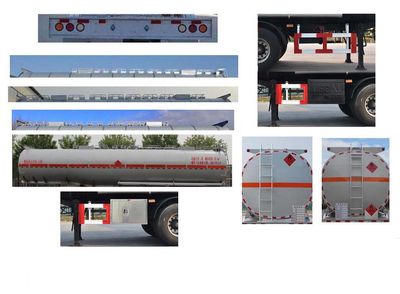 Jinbi  PJQ9403GRYH Flammable liquid tank transport semi-trailer