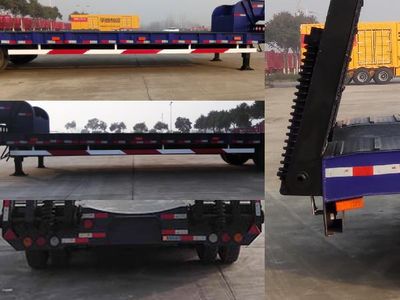 Huajun  ZCZ9390TDPH Low flatbed semi-trailer